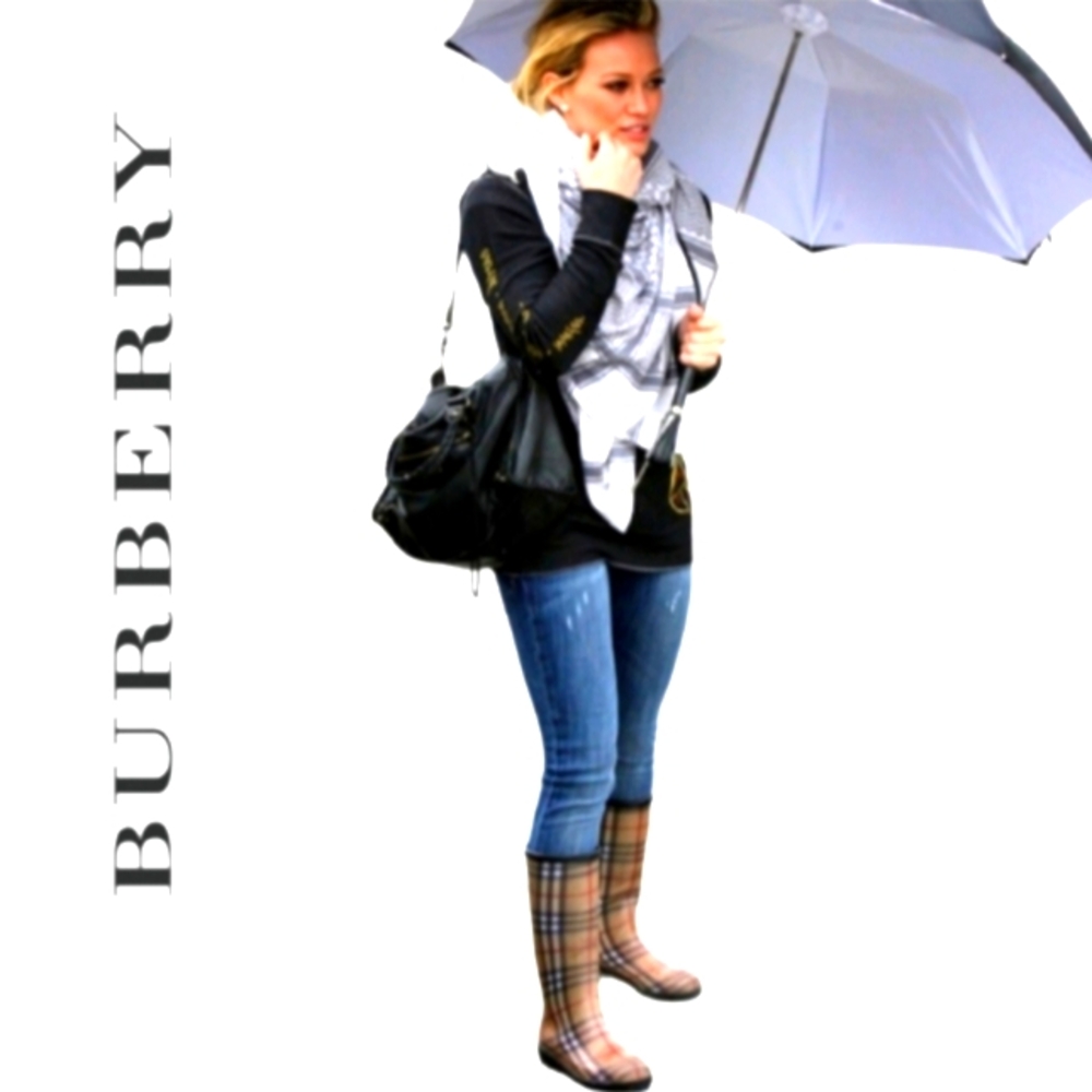 Burberry rain boots